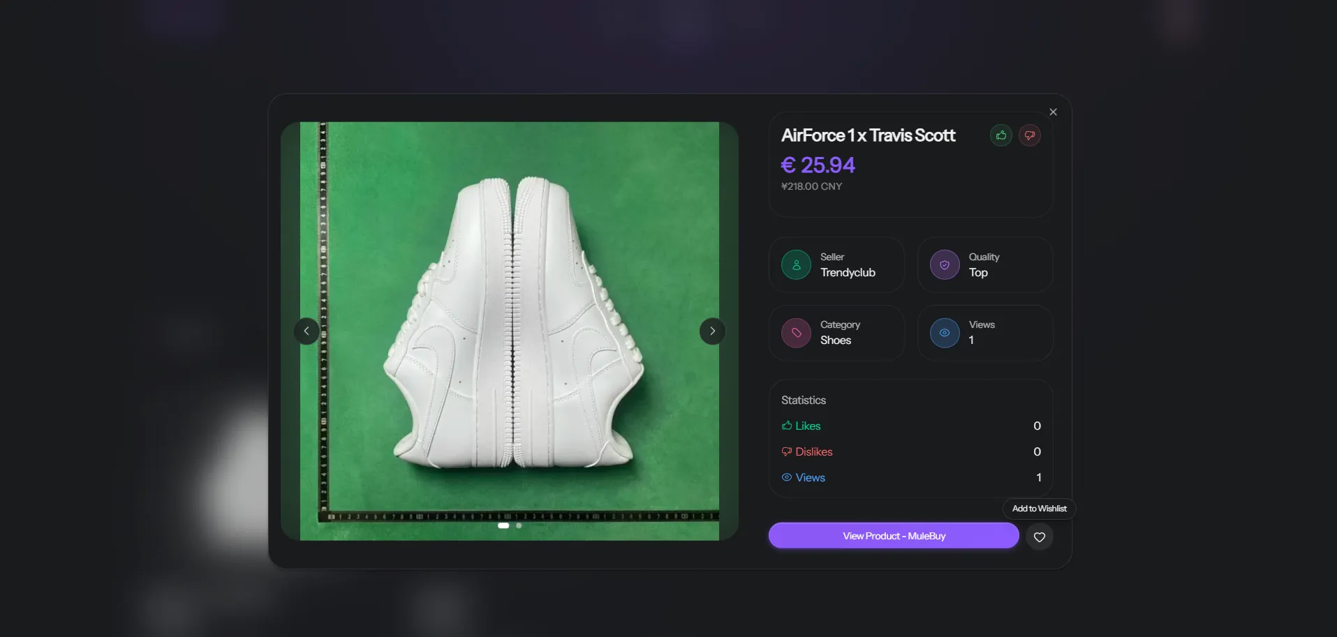 Detailed options on a website - Background